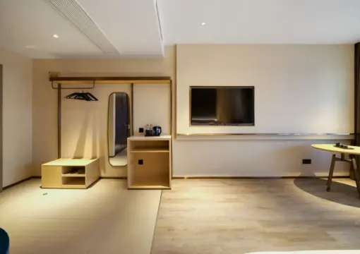 Yuemian Doppelzimmer [Komfortbetten + Intelligenter Temperaturregler für den Haartrockner + Latex-Memory-Kissen]