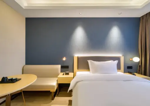 Yuemian Doppelzimmer [Komfortbetten + Intelligenter Temperaturregler für den Haartrockner + Latex-Memory-Kissen]