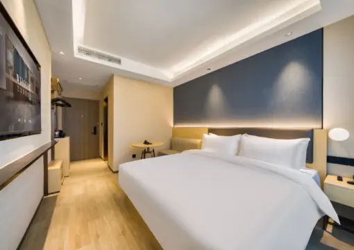 Yuemian Superior Doppelzimmer [Komfortbetten + Intelligenter Temperaturregler-Haartrockner + Latex-Memory-Kissen]