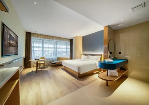 Yueya Doppelzimmer [Komfortbettwäsche + Intelligenter Haartrockner mit Temperaturregelung + Latex-Memory-Kissen]